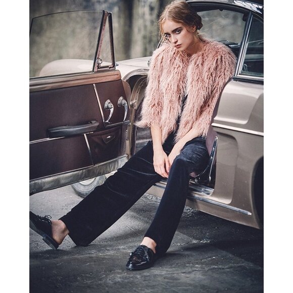 NWT Theory Winszlee in Black Fixture Matte Velvet Drawstring Relaxed Pants P XS - Picture 15 of 15